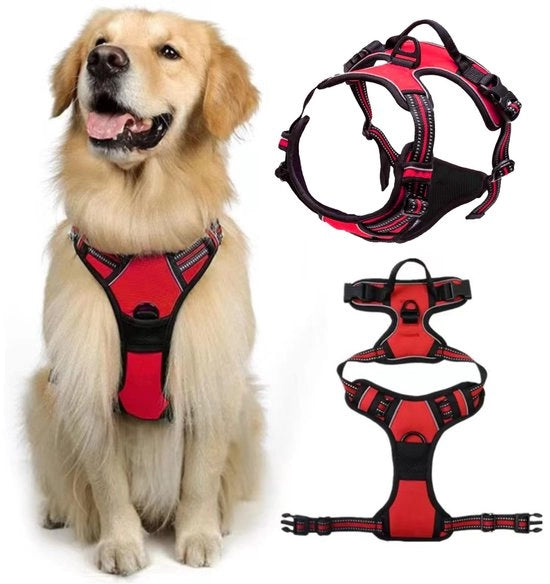 Cinturone per cani anti-trek - Cinturino per cani flessibile - Vestito per animali domestici morbido - Cinturone a Y - Maniglia facile da afferrare - Per allenamento/camminata - Attrezzo per cani