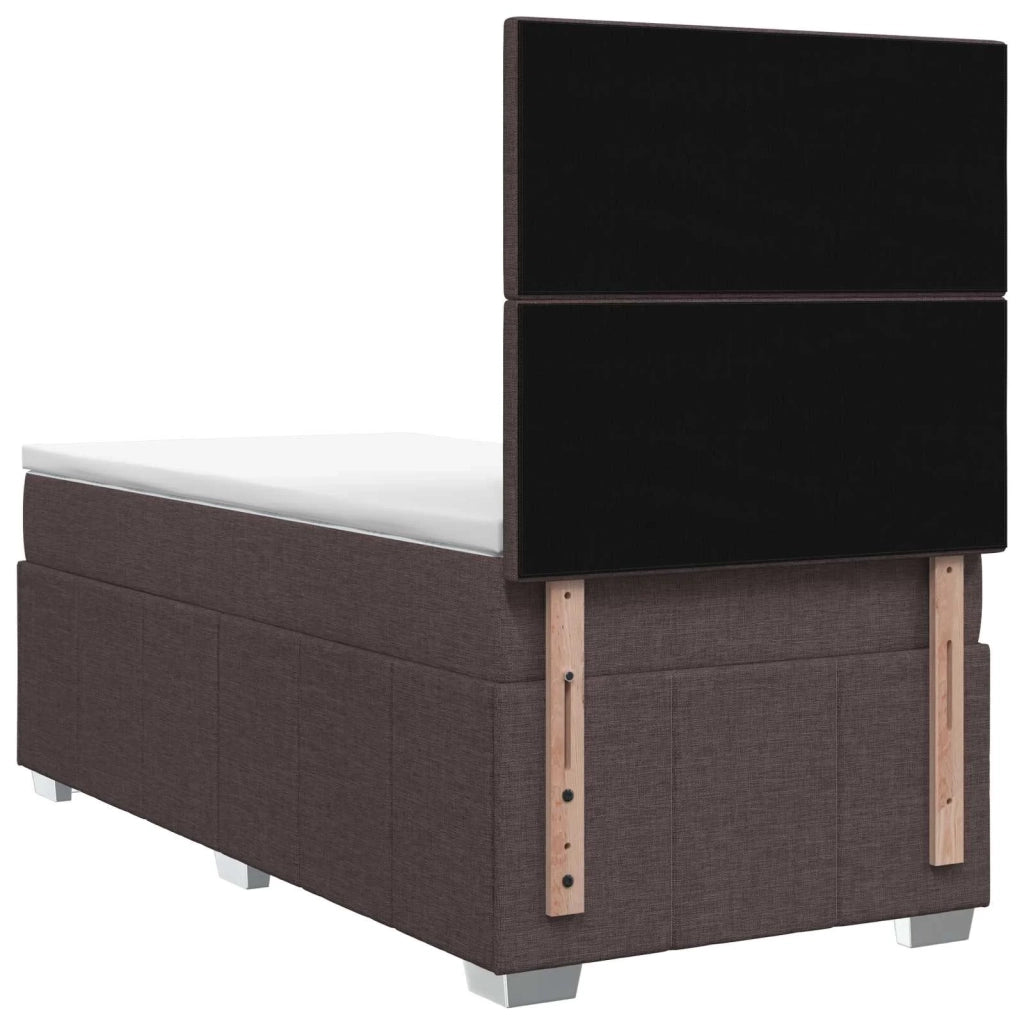 Letto box spring con materasso Marrone Scuro 100 x 200 cm 3454081