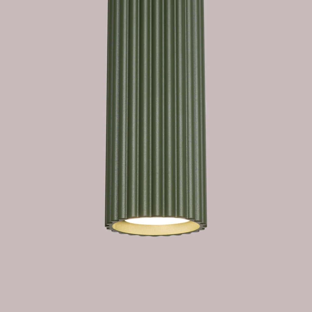 Lampada a sospensione KARBON 3L verde oliva