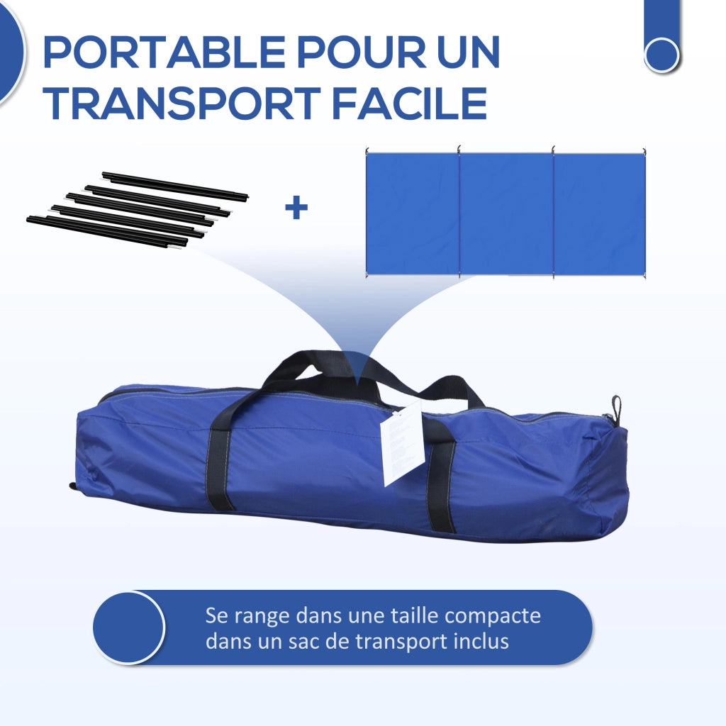 Paravento da giardino ¨C Minimal ¨C 450x150 cm blu