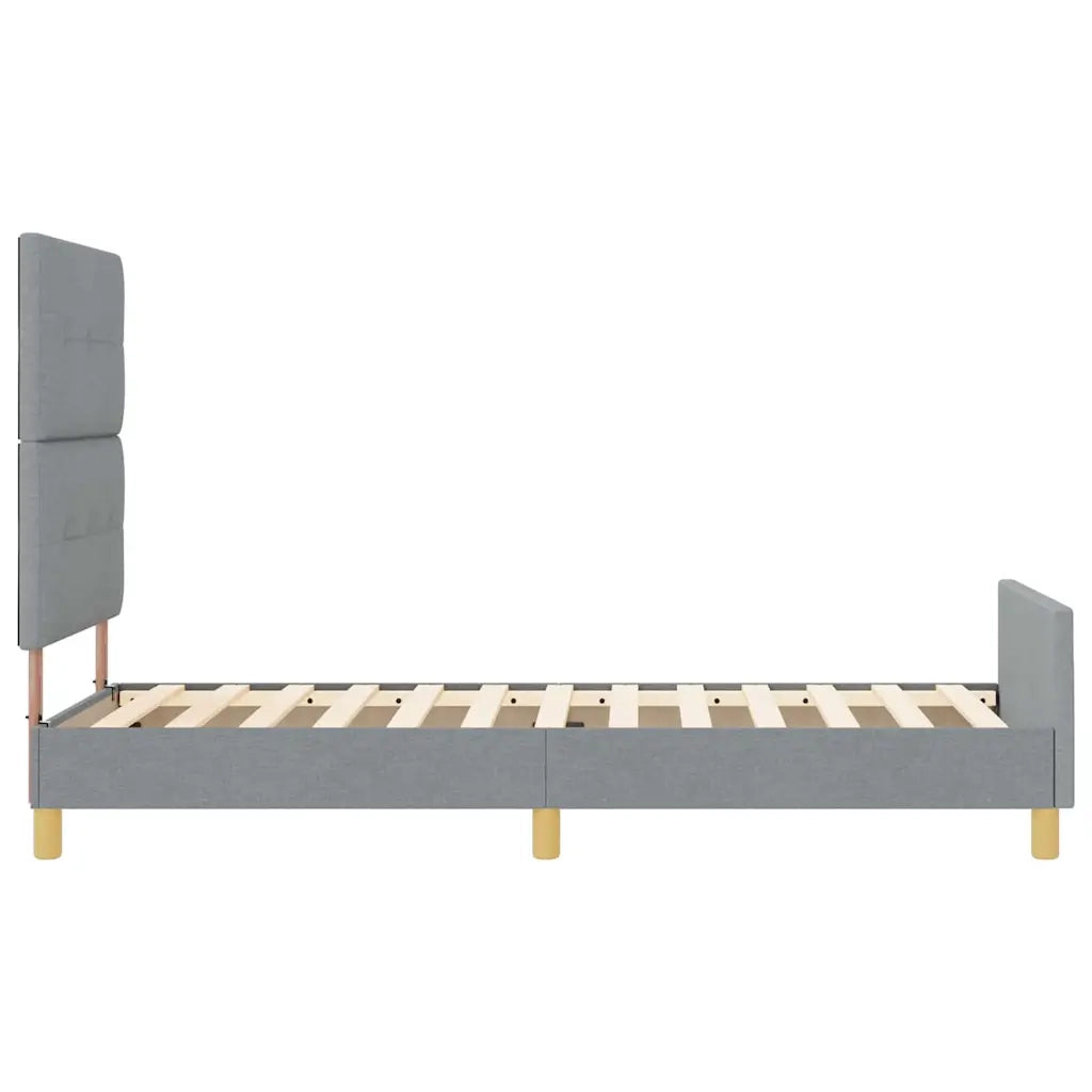 Struttura del letto-Giroletto Grigio chiaro 90 x 200 cm Tessuto 492772