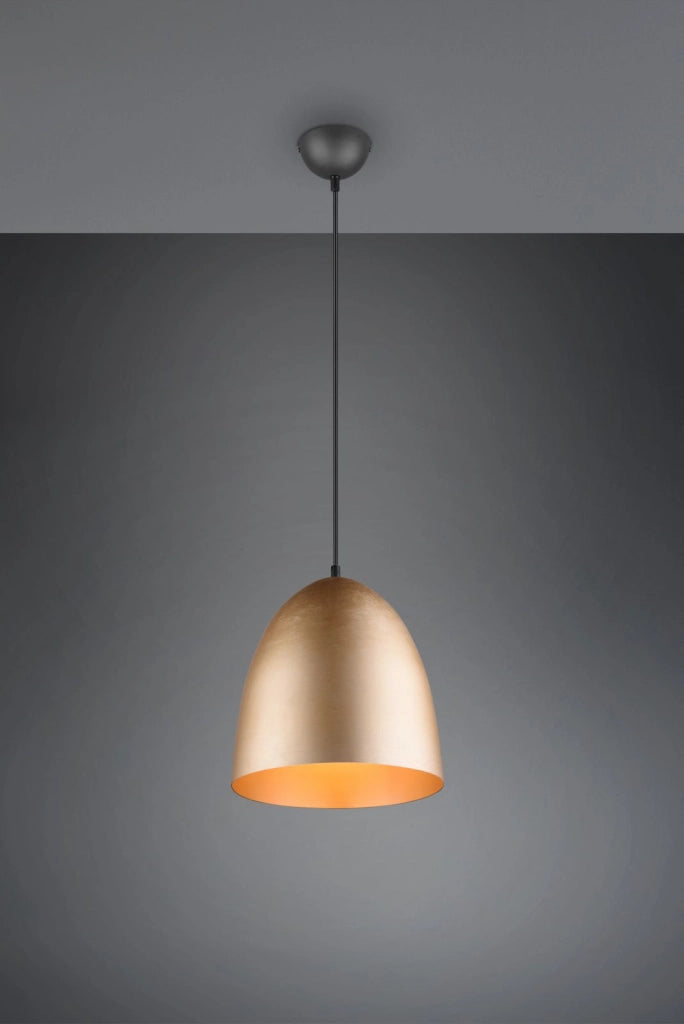 TILDA SOSPENSIONE METALLO CUPOLA OTTONE D.25CM 1 LUCE ATTACCO E27
