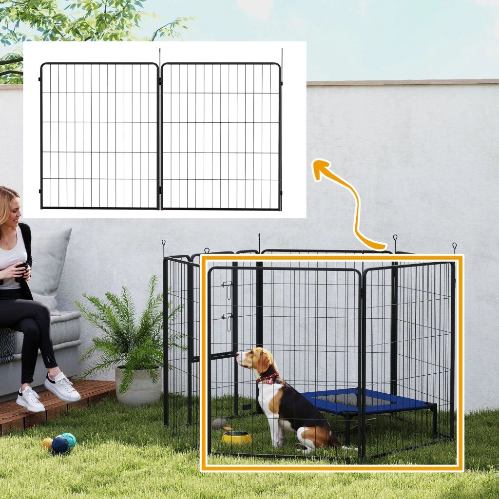 Pannelli Recinto per Cuccioli ¨C Xylo ¨C Set 2 Pezzi Estensione Grigio Acciaio