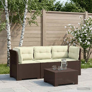 Divano da esterno-Divano da Giardino 3 posti con cuscini in look rattan PP 958166