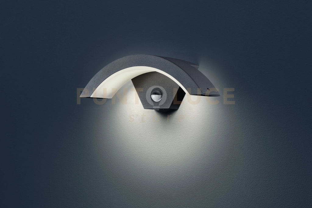 OHIO APPLIQUE LED 7,5 W 800 lm, 3.000 K ALLUMINIO ARCO CON SENSORE GRIGIO 20X30CM