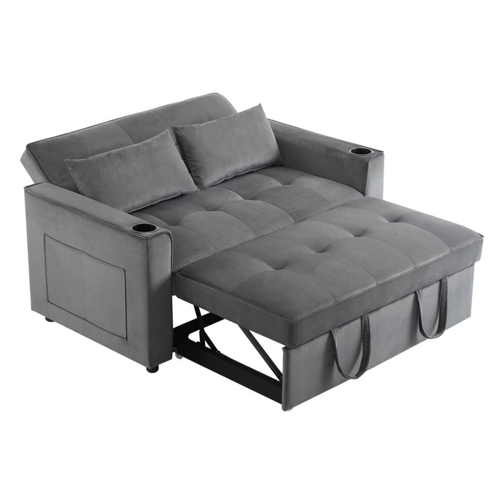 Divano letto pieghevole - Zephmum- Con porta-bicchieri e cuscini