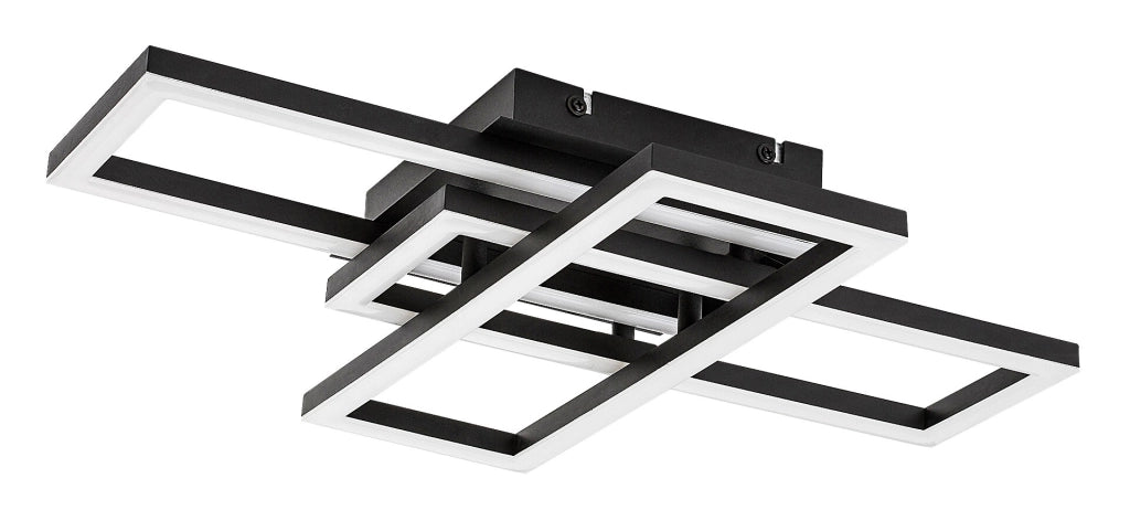 Plafoniera LED Rabalux Mereni nera 40W dimmerabile telecomando