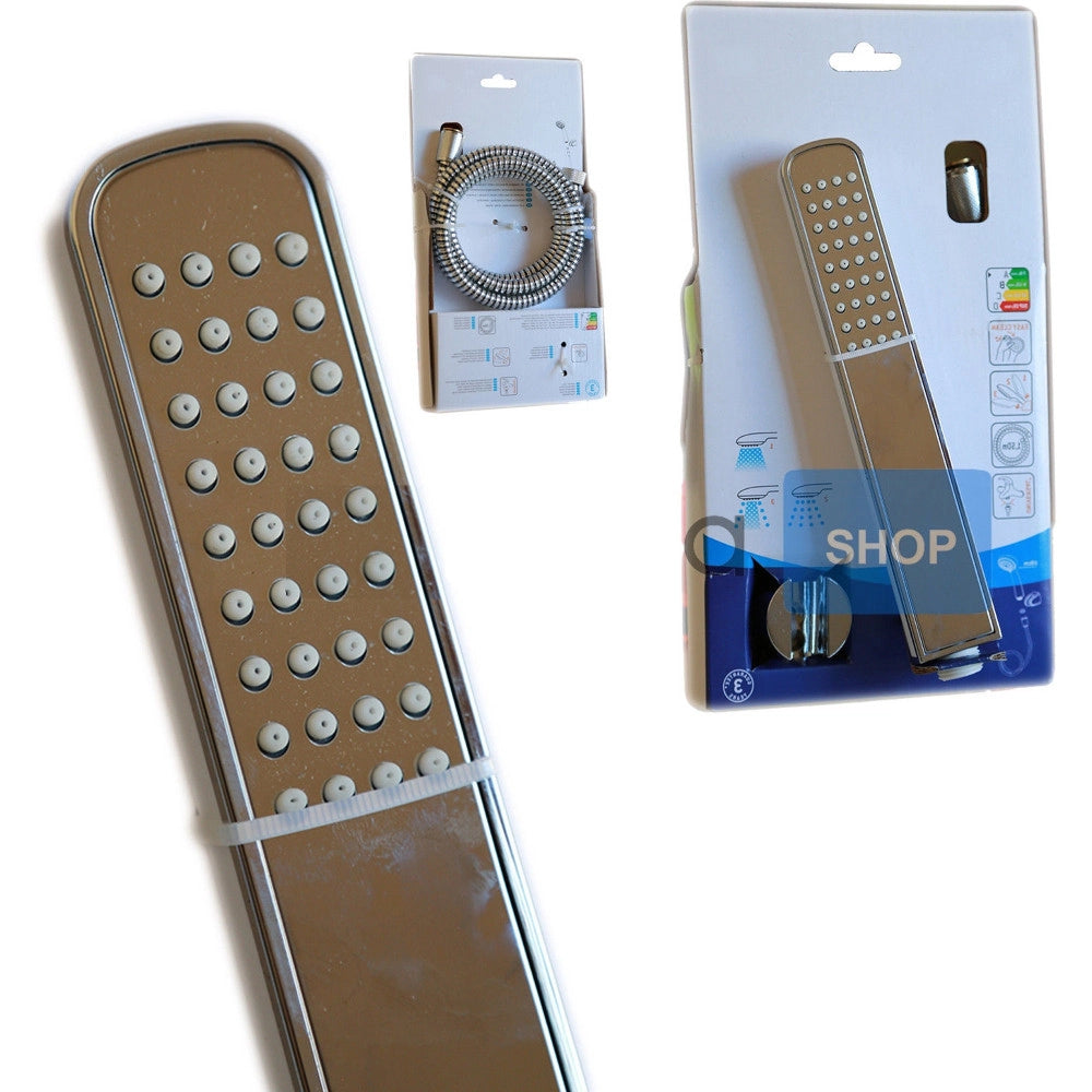 Trade Shop - Doccetta Idroscopino Mono Getto Con Tubo E Supporto Per Rubinetti Doccia Vasca -