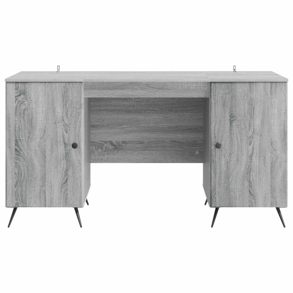 Scrivania | Tavolo da Ufficio Grigio Sonoma 142,5 x 50 x 75 cm Legno ingegnerizzato