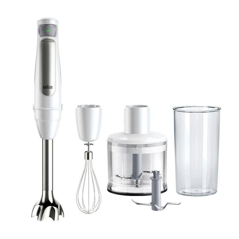 Braun MQ7035IW MultiQuick 7 Frullatore ad immersione 1000W PowerBell Vplus tritatutto 0,5L bicchiere 0,6L frusta colore Bianco