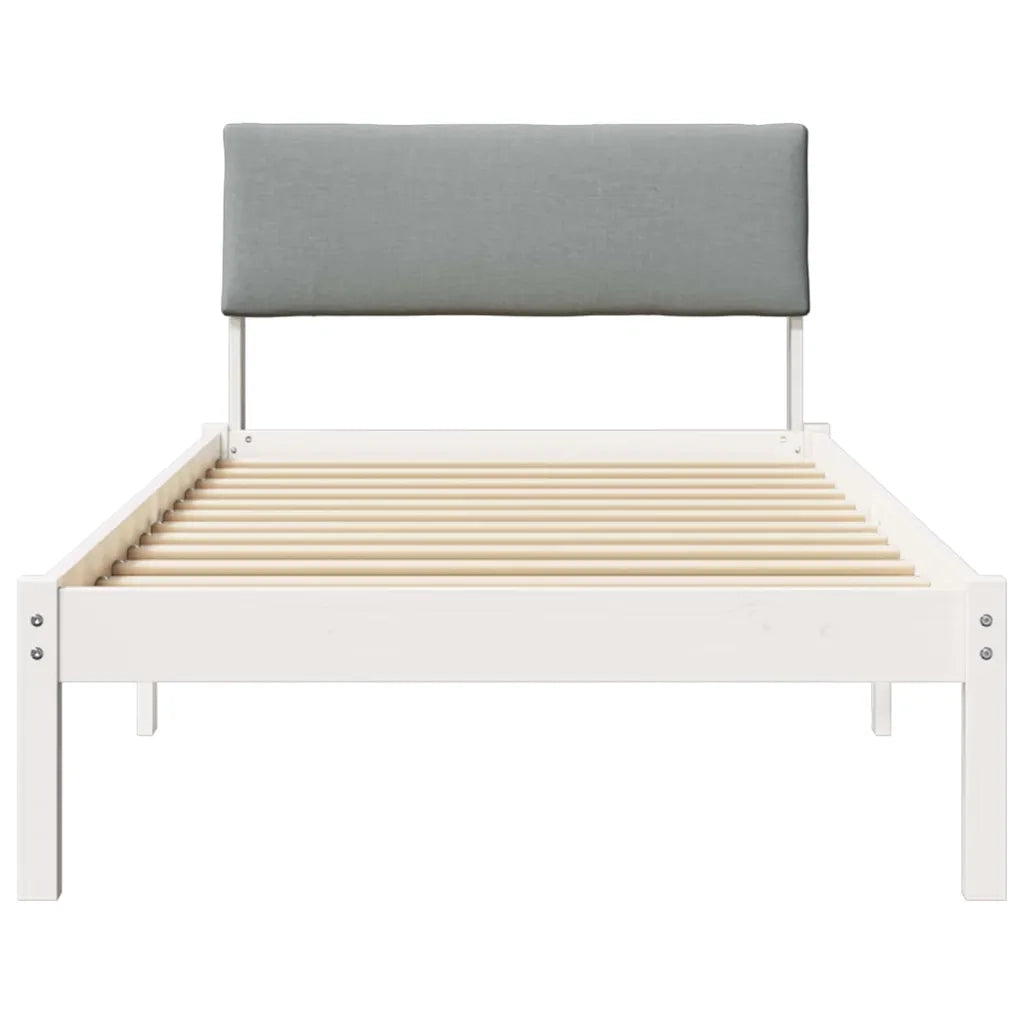 Struttura del Letto Bianco e grigio chiaro 90 x 200 cm 878568