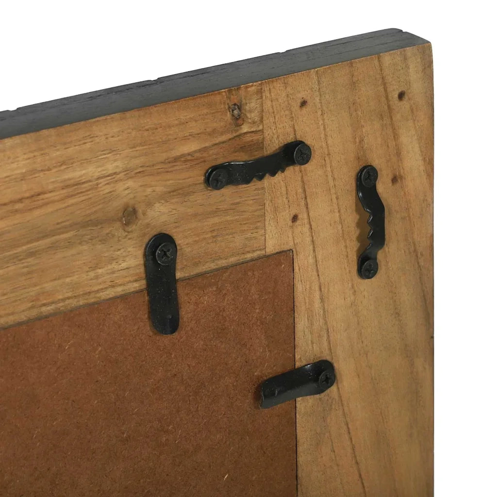 Specchio da parete Rettangolare Nero e Marrone 70 x 2 x 70 cm 374117
