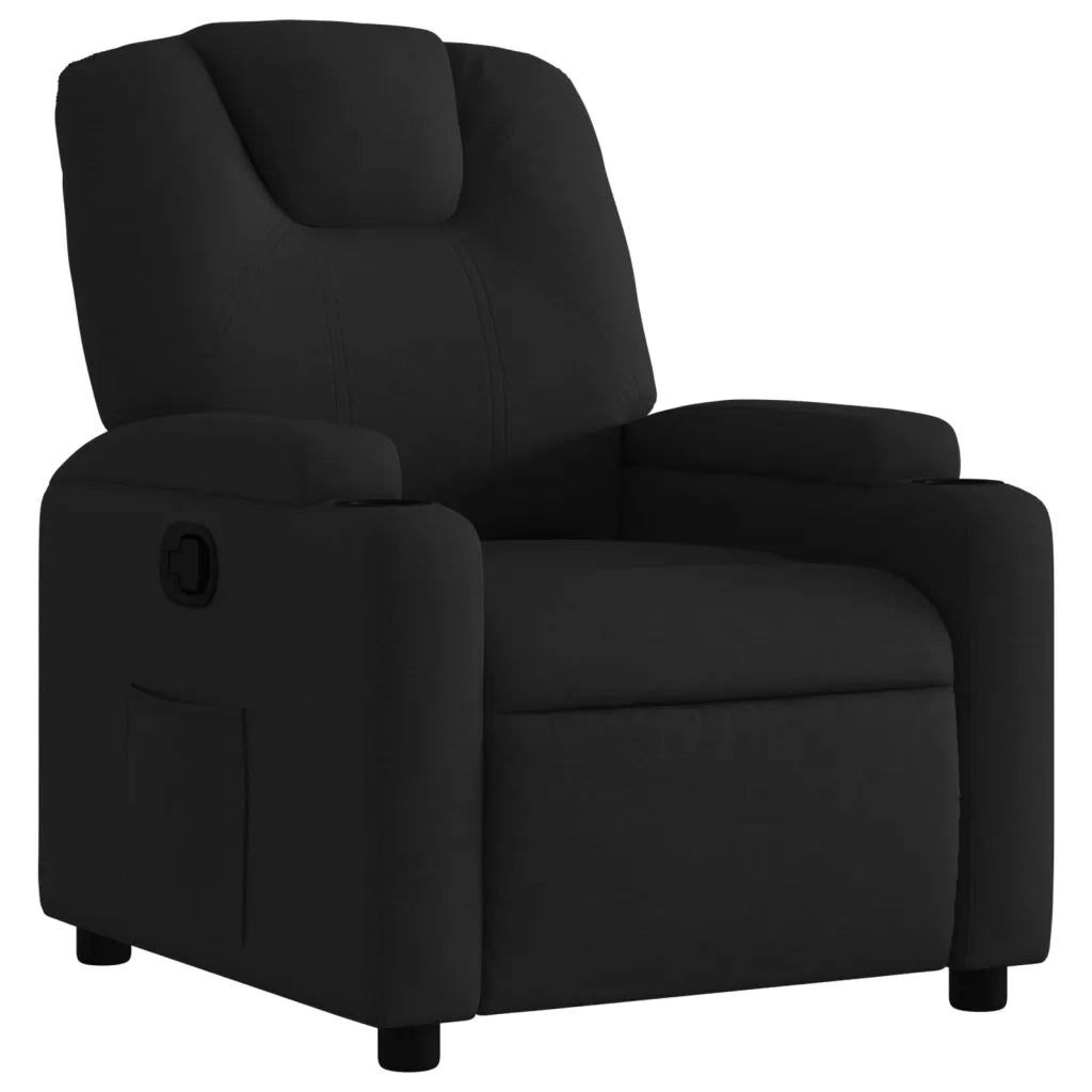 Poltrona Reclinabile in Tessuto Nero 372367