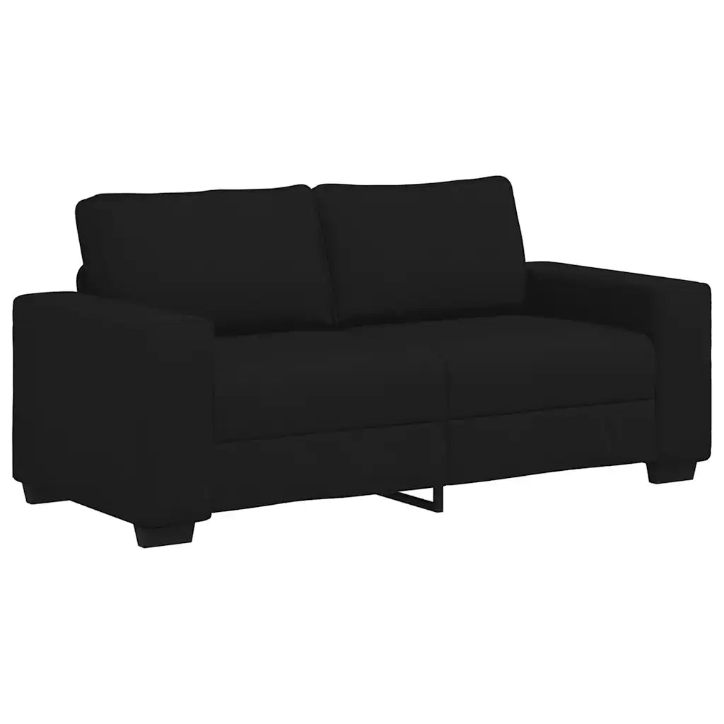 Divano a 2 Posti-Sofa 2 Posti Nero 120 cm in Tessuto 471838
