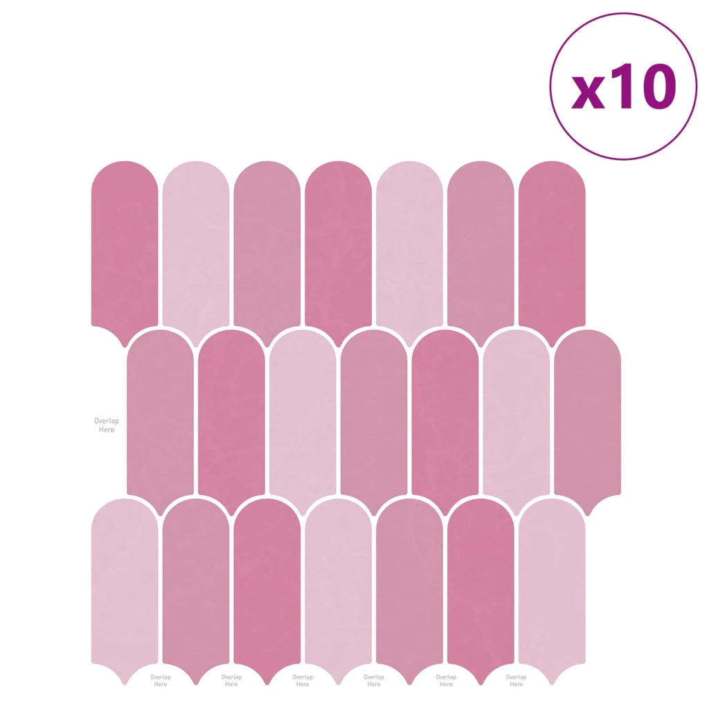 Piastrella Piuma 10 pcs Rosa 30 x 30 cm Poliuretano e PET 42046210