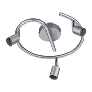 PLAFONIERA PARIS 3 LUCI GU10 ALLUMINIO D. 28- 1,0 pz