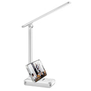 Lampada LED da scrivania pieghevole ricaricabile con touch e supporto integrato Bianco Max excell