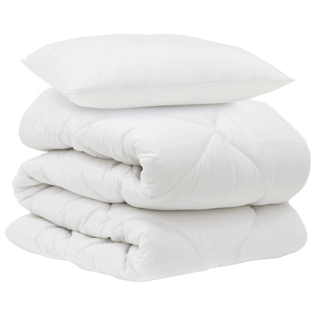 Piumone con cuscino 2 pcs Bianco Microfibra 3376637