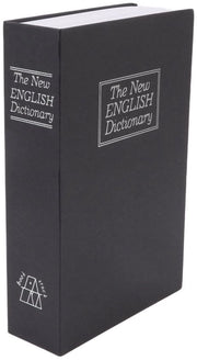 Cassetta segreta a forma di libro con combinazione segreta e chiusura a codice - 24 x 16 x 55 cm (nero)