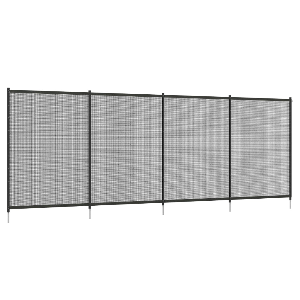 Recinzione piscina per bambini ¨C Xylo ¨C 4 pezzi alluminio textilene 365x126cm nero