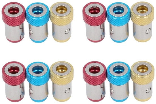 Fissaggio magnetico a 6 punte - Alloggiamento per tubi - Zeskantige schroevendraaierbits in lega di alluminio - Per installazione di sospensioni - Aumenta l'efficienza del lavoro - Anello magnetico