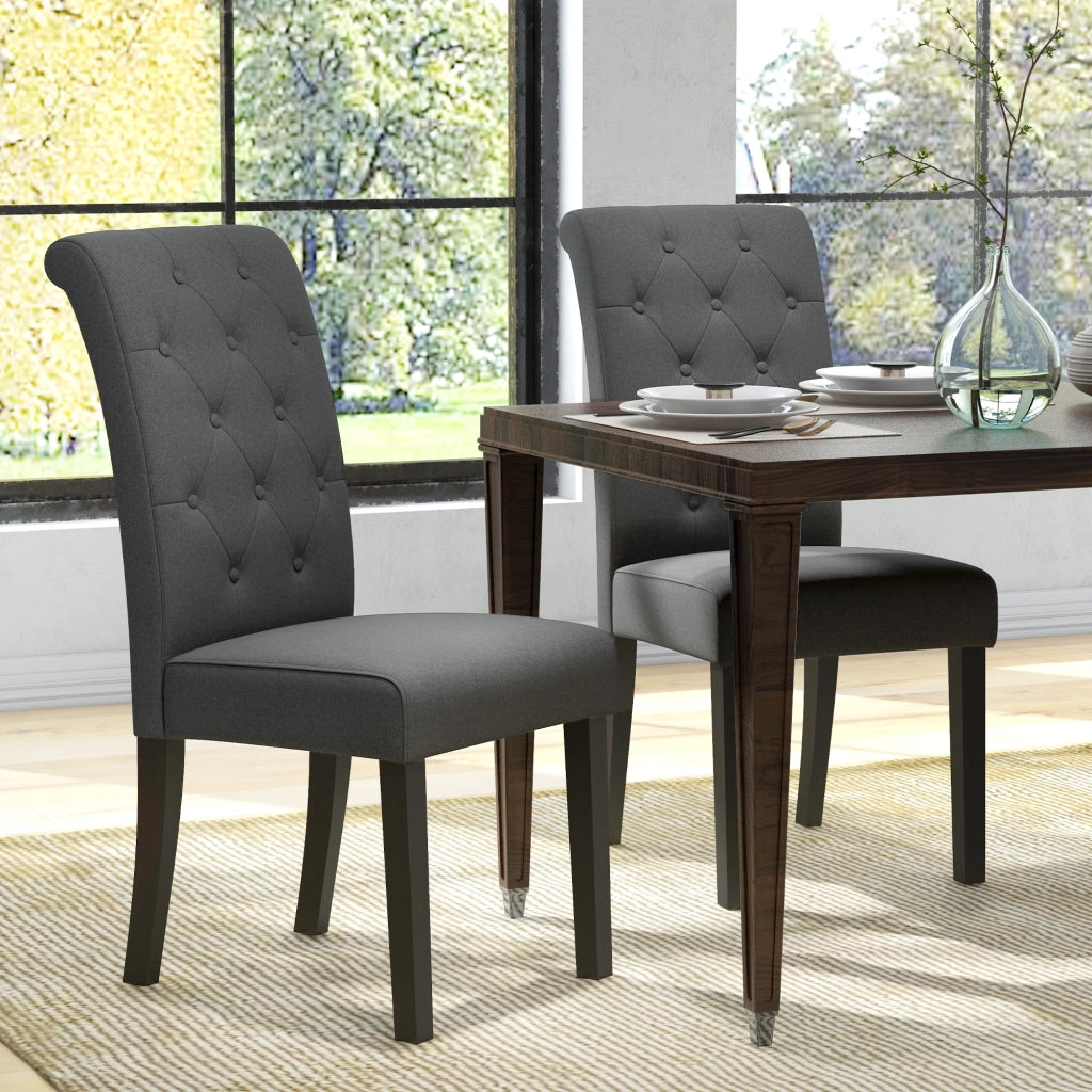Sedia da pranzo ¨C Minimal ¨C grigio scuro legno 47x61x101 cm