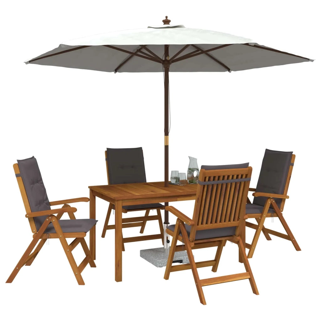 Set da pranzo da esterno con ombrellone 6 pz 4-Posti Antracite 3438548