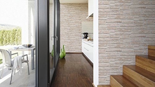 PARATO PVC ESPANSO MATTONE BEIGE 10 METRI X 53 CM - FRASCA CARTE DA PARATI 662125