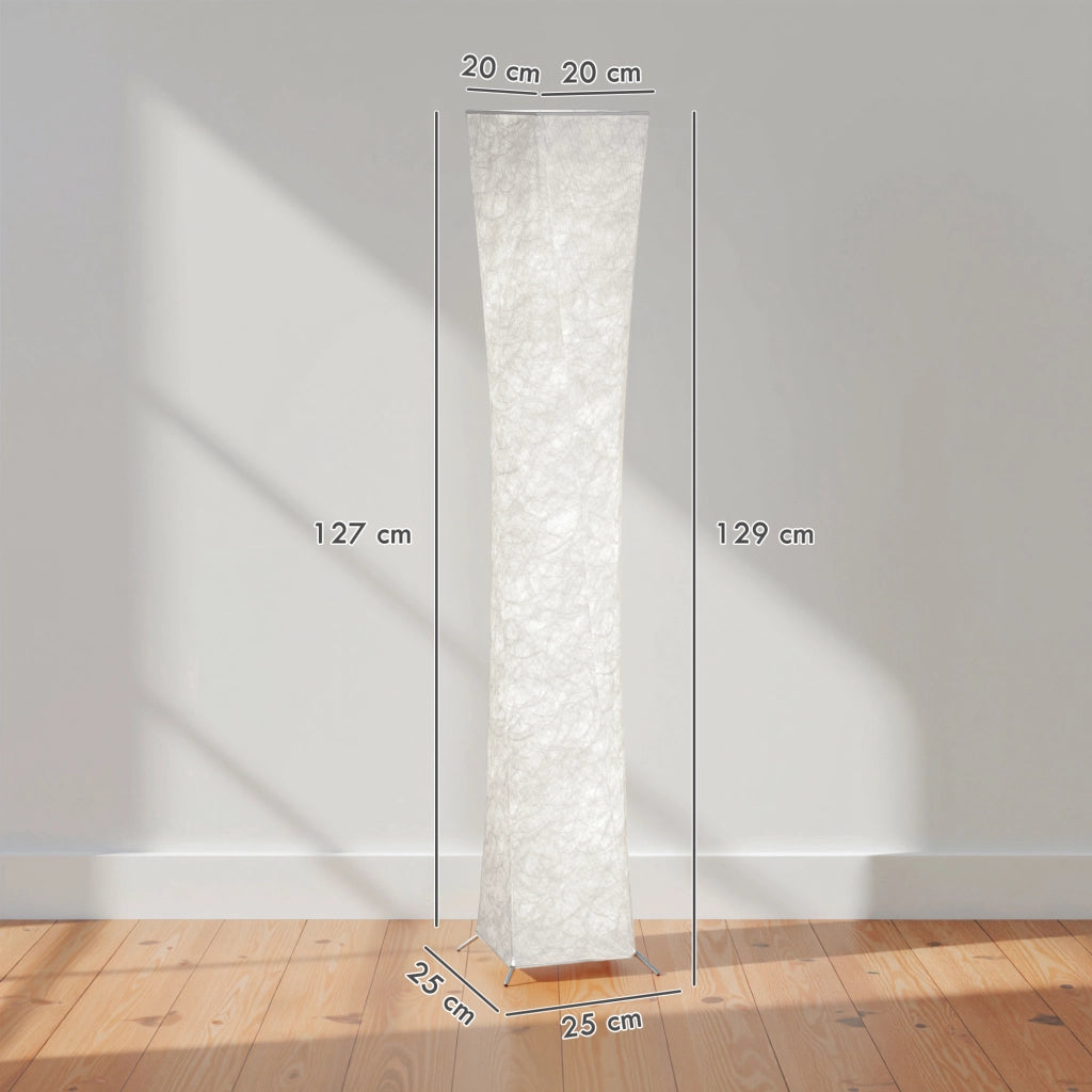 Lampada da terra con paralume in carta, interruttore a pedale, 3 livelli di luminosita, bianco ¨C zephmum