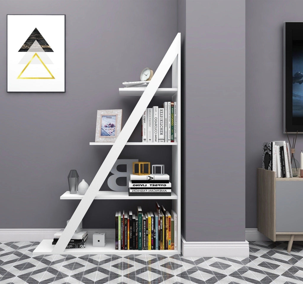 Biblioteca Camaiore, Libreria 3 Ripiani, 100x30x150h cm Bianco
