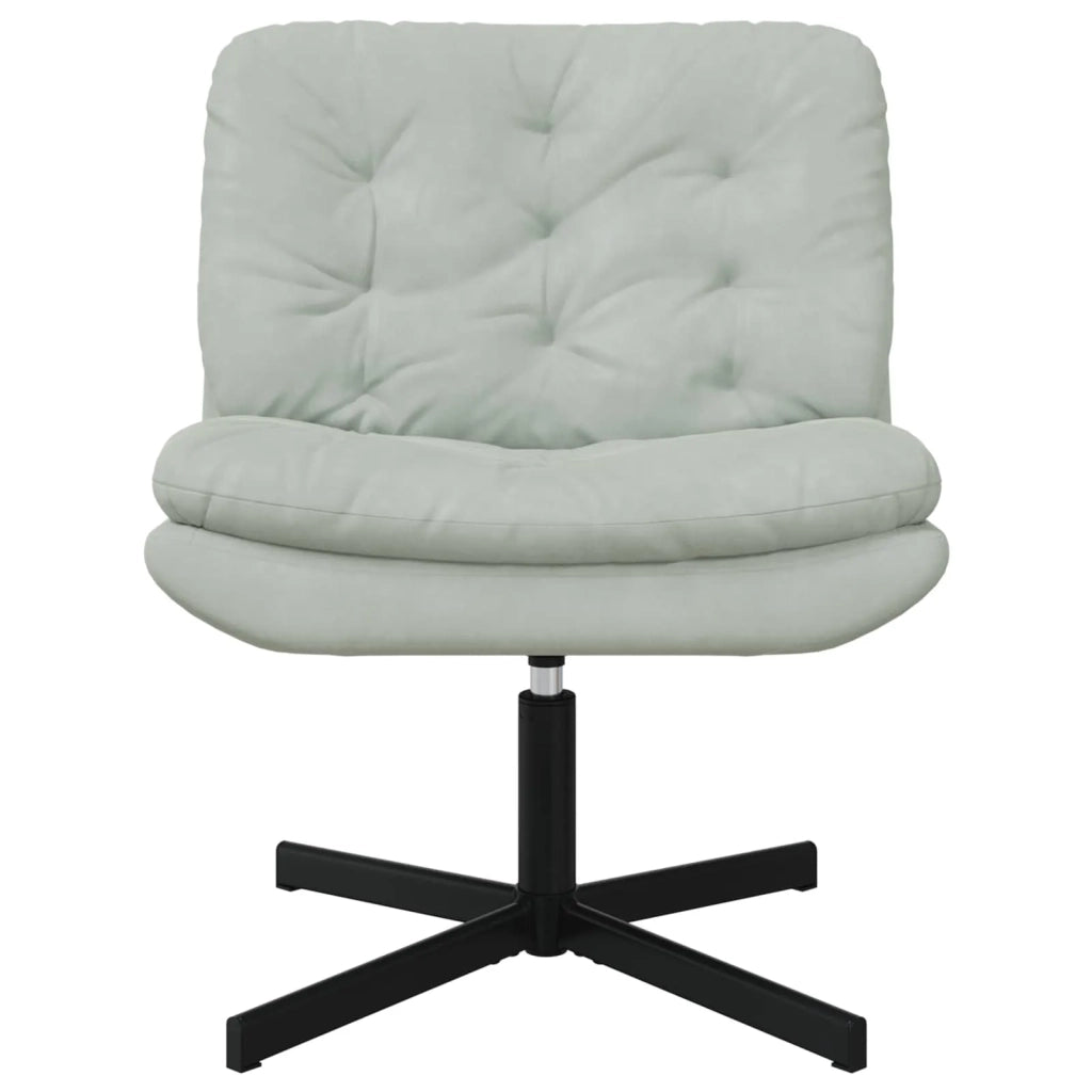 Poltrona Relax | Sedia Relax con Base Girevole Grigio chiaro 63 x 75 x 76 cm