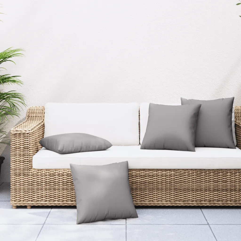 Cuscini per Divano 4 pz Grigi 60x60 cm in Tessuto 360404