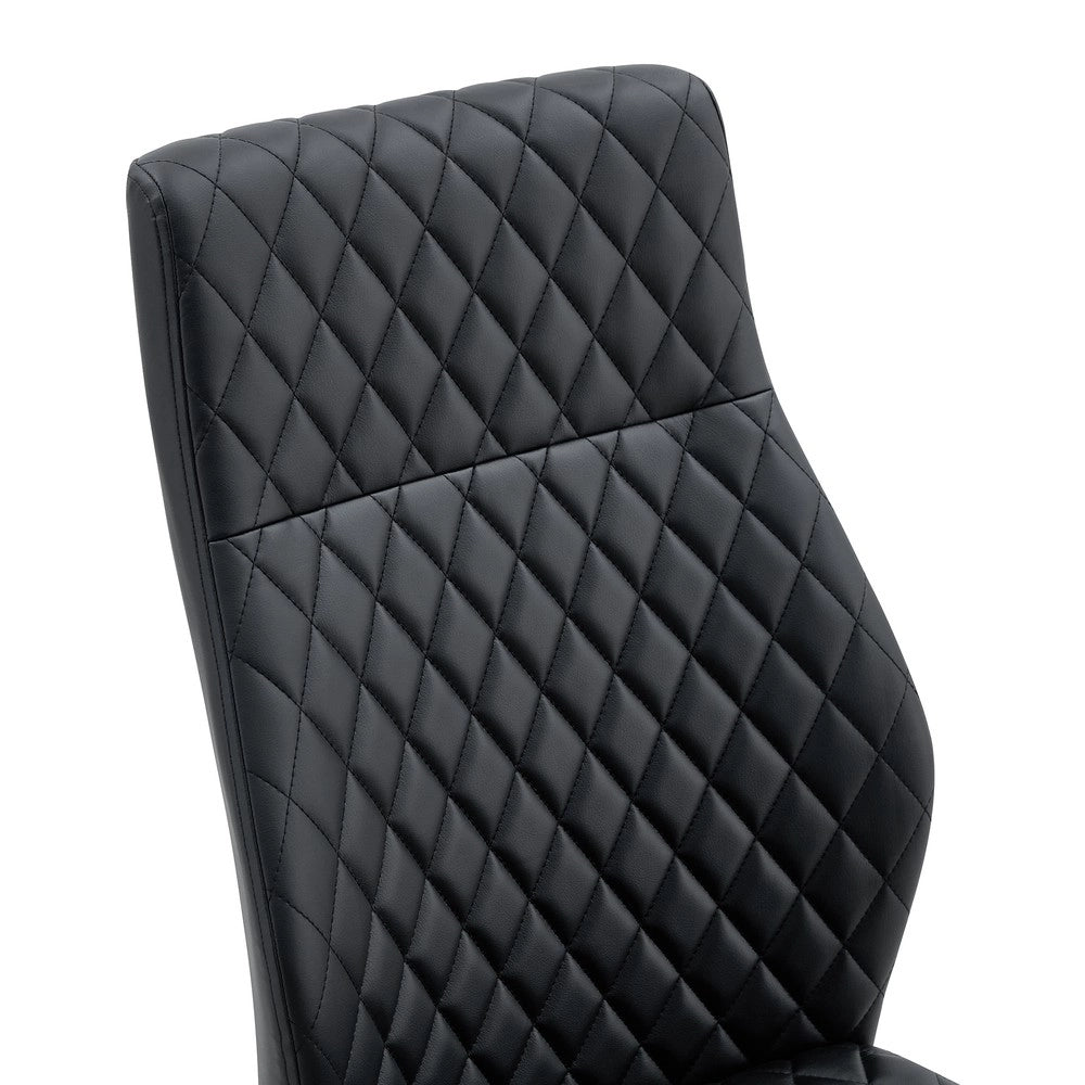 Set Tavolo Rotondo e Sedie da Pranzo ¨C Xylo ¨C Piano MDF, Gambe Metallo Nero, Schienale Rombi
