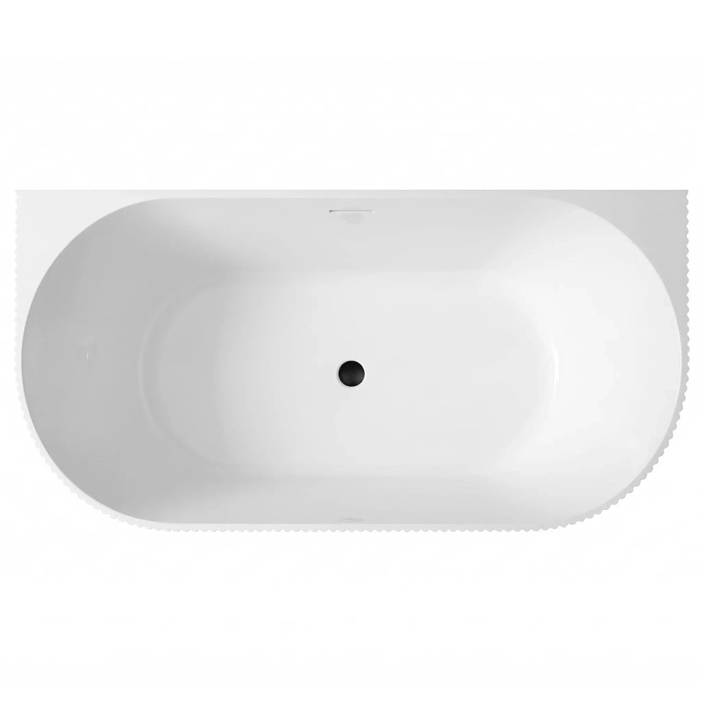 Vasca Bagno A Parete Veneta 170cm Copritappo bianco