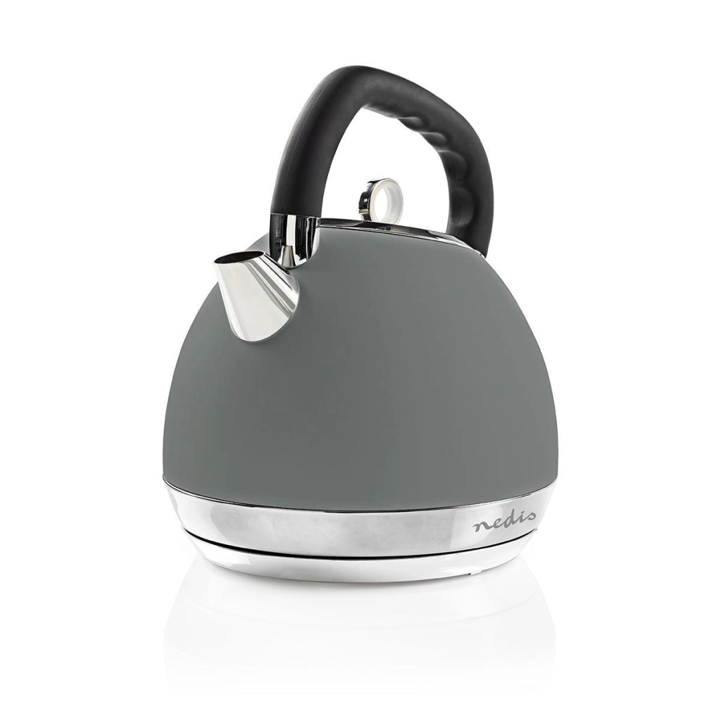 Bollitore elettrico Soft Touch 2200W da 1,8 l con controller Strix Grigio Nedis