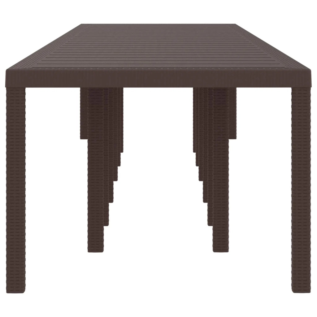 Tavolo da Giardino Marrone 400 x 100 x 73 cm polyrattan