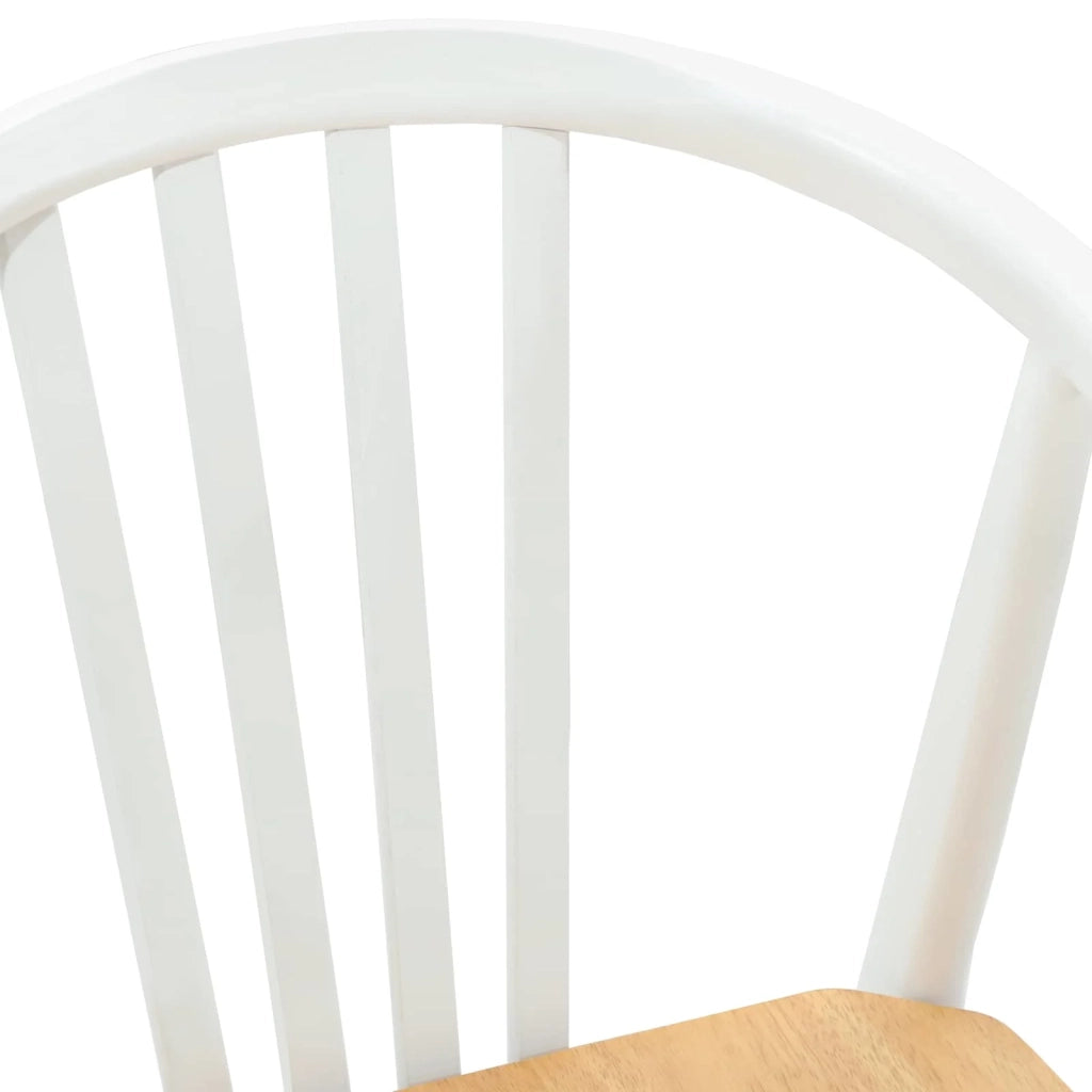 Sedia da pranzo 2 pcs bianco e naturale 42020398