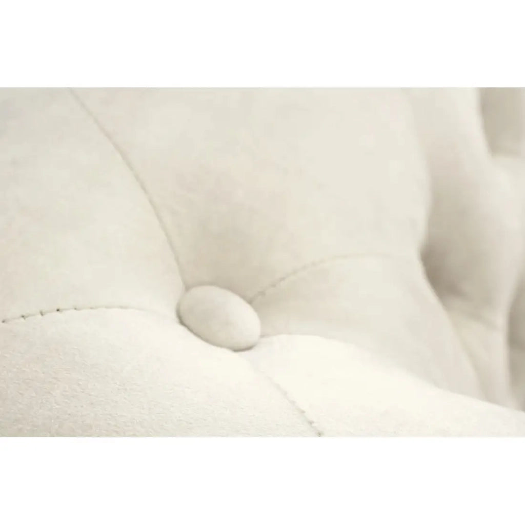 Divano dritto EDGAR – Bianco champagne – 2 posti – Stile barocco