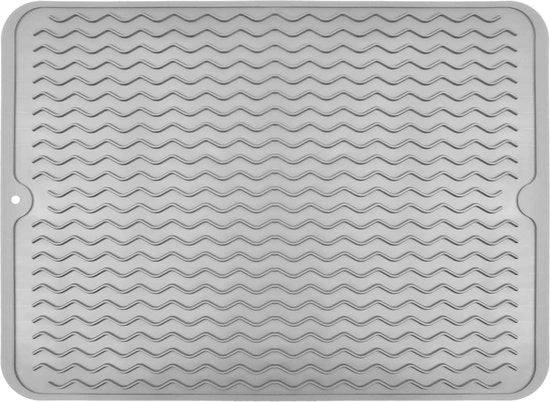 40 x 30 cm mat antisud e antiscivolo in silicone per servizio - grigio chiaro