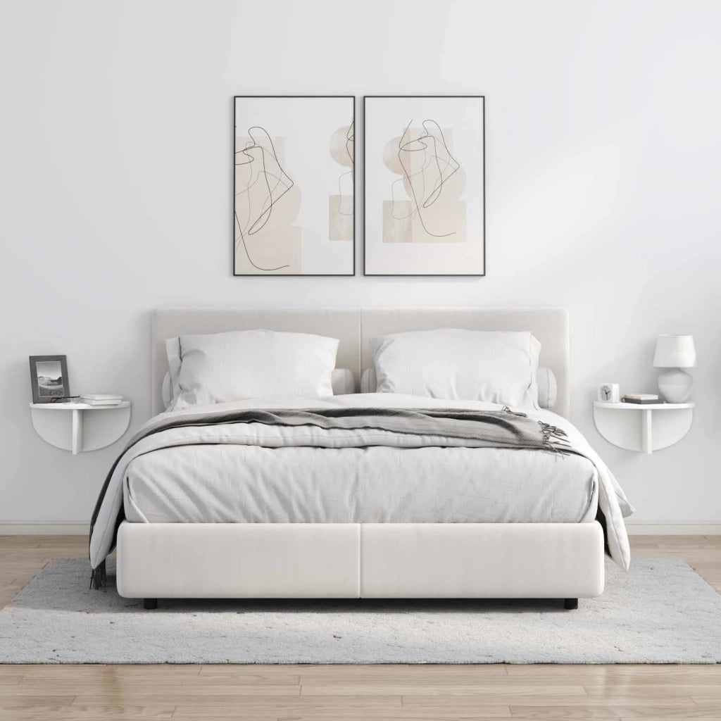 Scaffale da parete 2 pcs Bianco 38 x 19 x 19 cm 891409