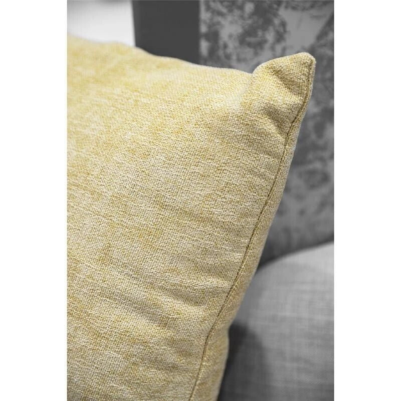 CUSCINO ARREDO PER DIVANO 55X55CM 580GR IMBOTTITO SFODERABILE CON ZIP SENAPE