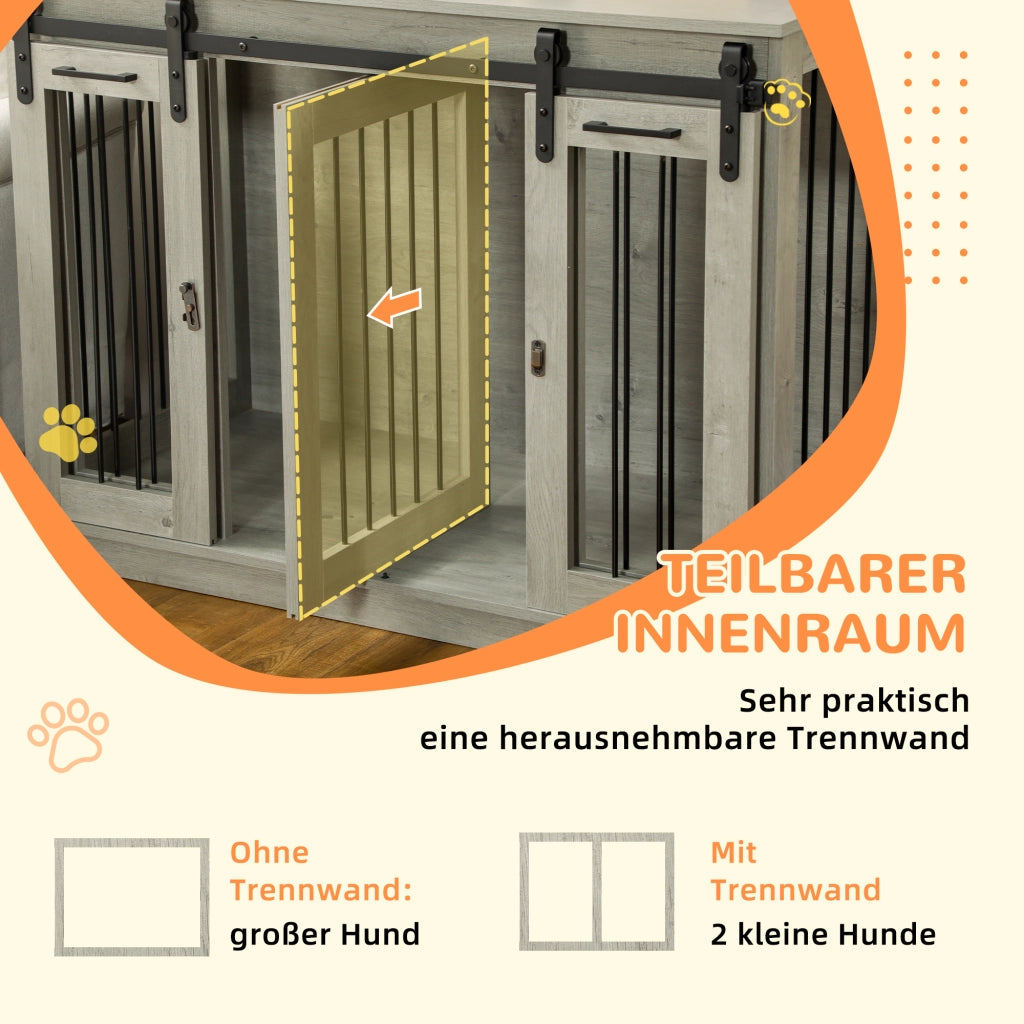 Gabbia per Cani ¨C Minimal ¨C Grigio 2 Porte