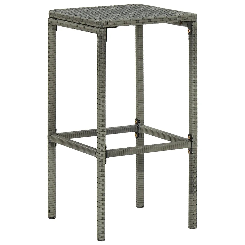 Set da Bar da Giardino 5 pz con Cuscini Grigio 3067951