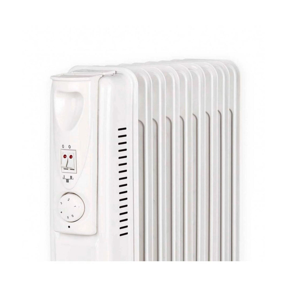Trade Shop - Radiatore Elettrico Ad Olio 9 Elementi Con Rotelle Da 2000w Basso Consumo Stufa -