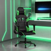 Sedia da Gaming Massaggiante Nero e Verde in Similpelle 345514