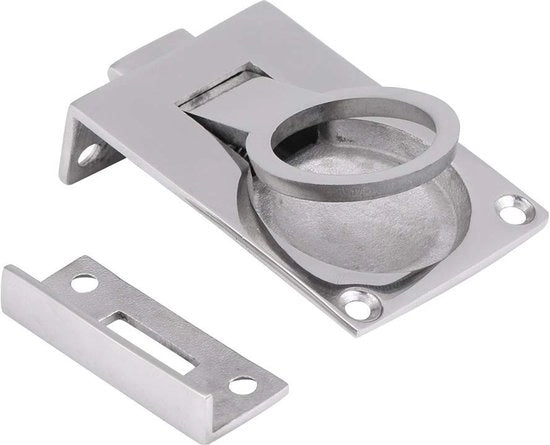 Ringmaniglia in Acciaio Inossidabile di Alta Qualità - Chiusura del Vano/Portello - Resistente e Duraturo - Installazione Facile - 57x40mm - Copertura del Vano