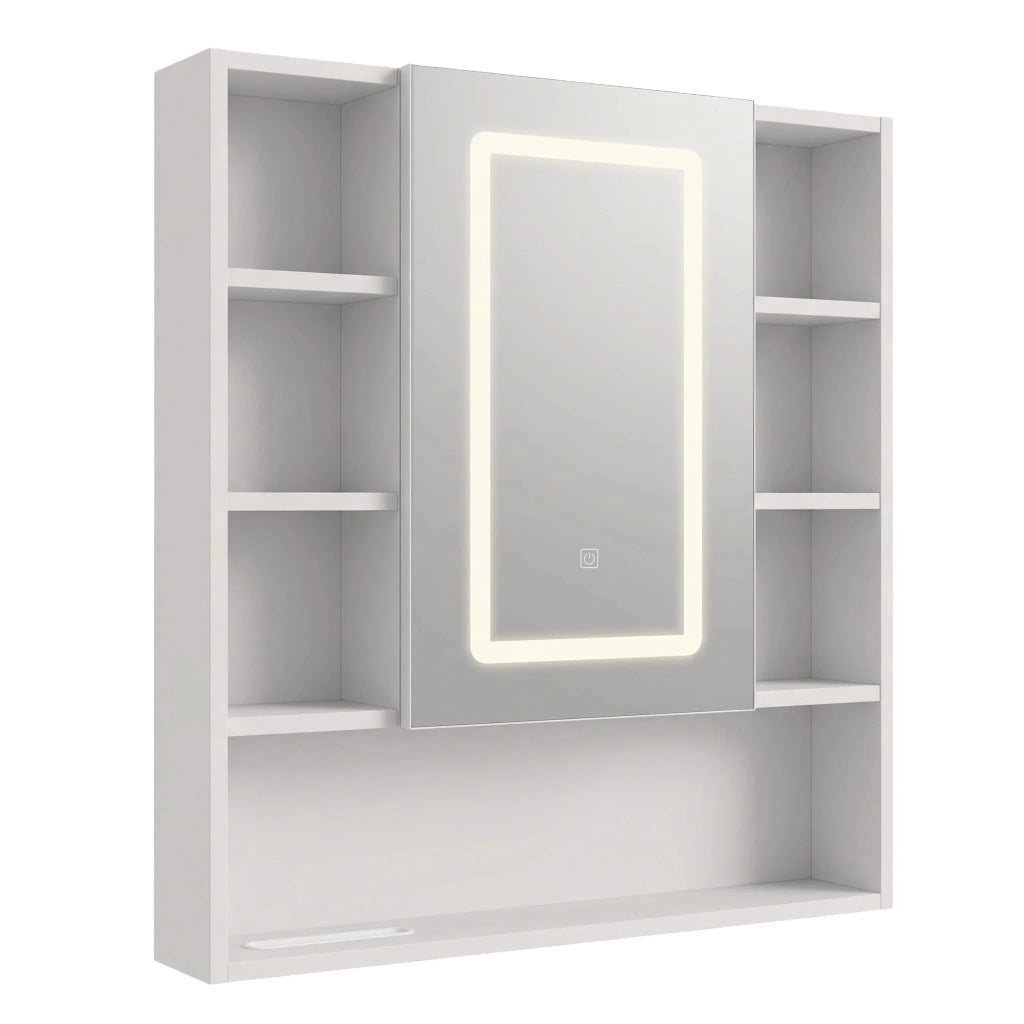 Armadietto Con Specchio Led Rea Luna 70x80cm