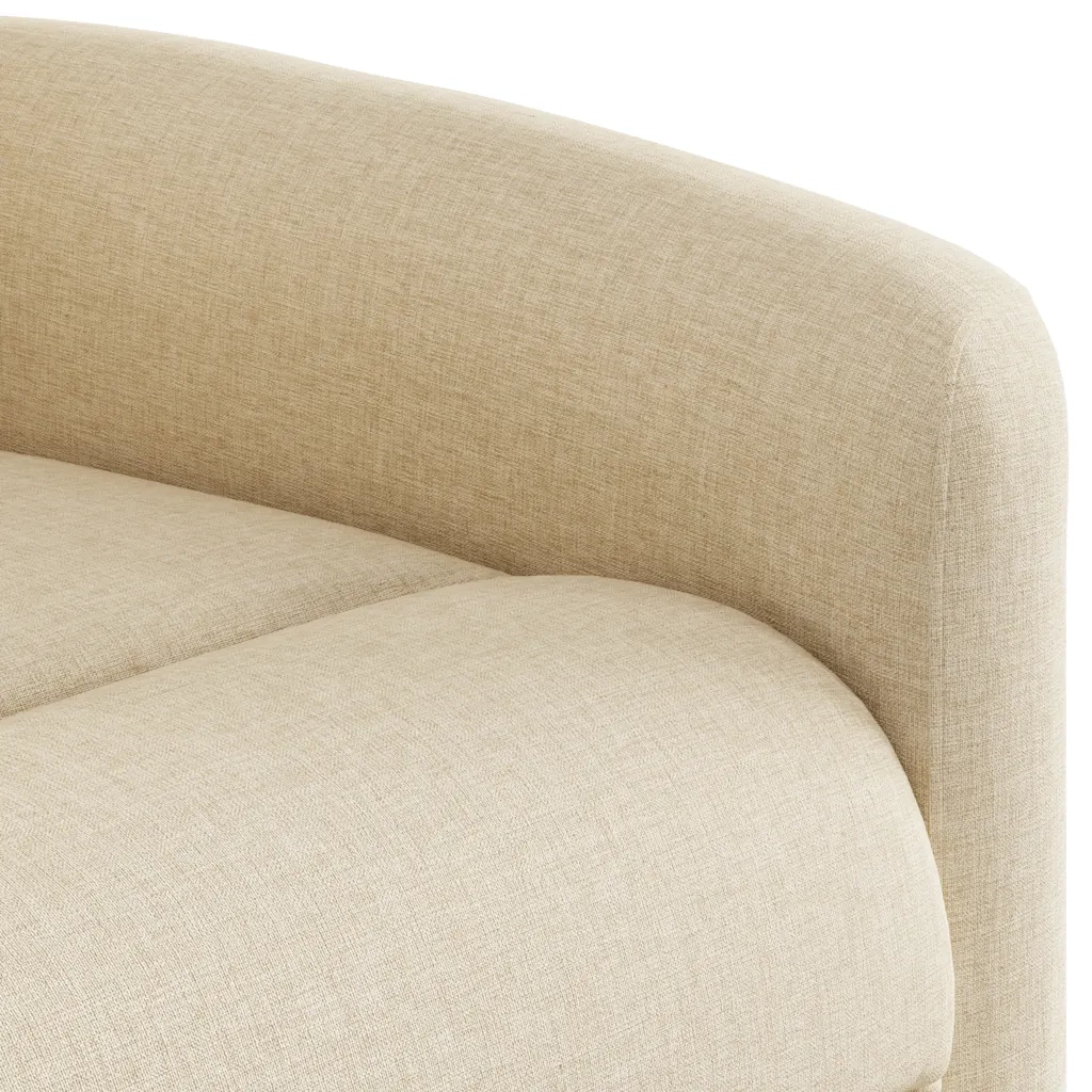 Poltrona | Sedia Relax Reclinabile in Tessuto Crema