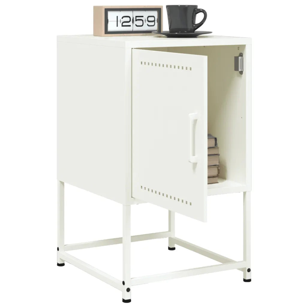 Comodini 2 pz Bianchi 36x39x60,5 cm in Acciaio 846457