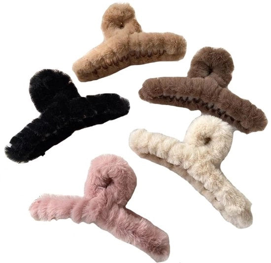 Accessori per capelli antiscivolo 5 pezzi - clip per capelli con gancio - 13 cm - accessorio per capelli con presa morbida